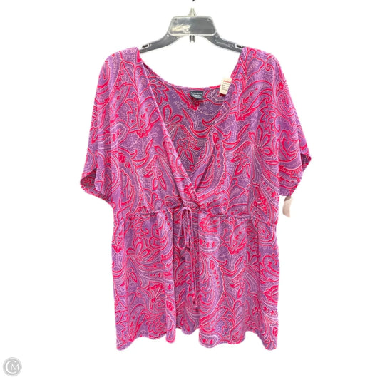 Swimwear Cover-up By Faded Glory In Paisley Print, Size: 4x