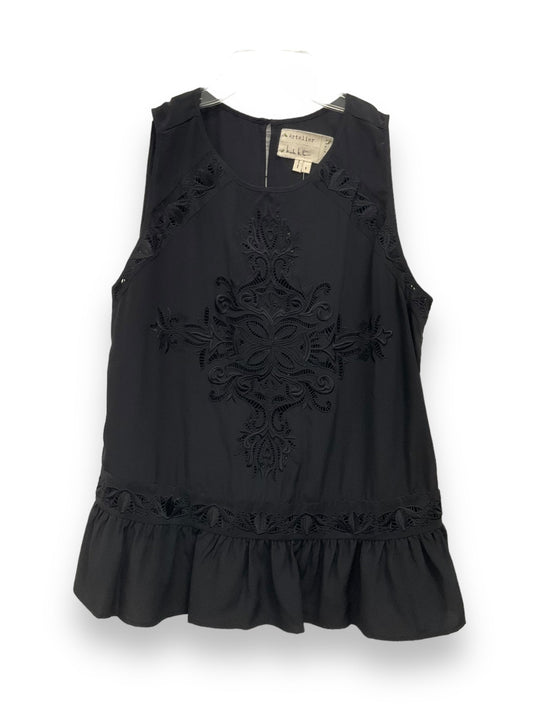 Black Blouse Sleeveless Nicole Miller, Size S