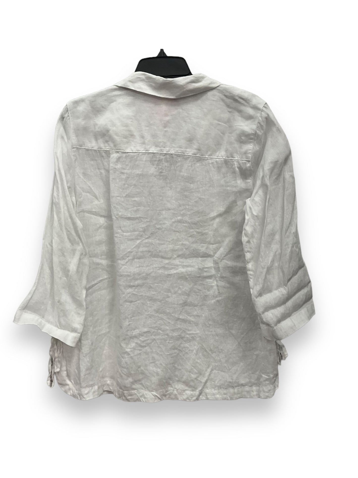 White Top 3/4 Sleeve Isaac Mizrahi, Size M