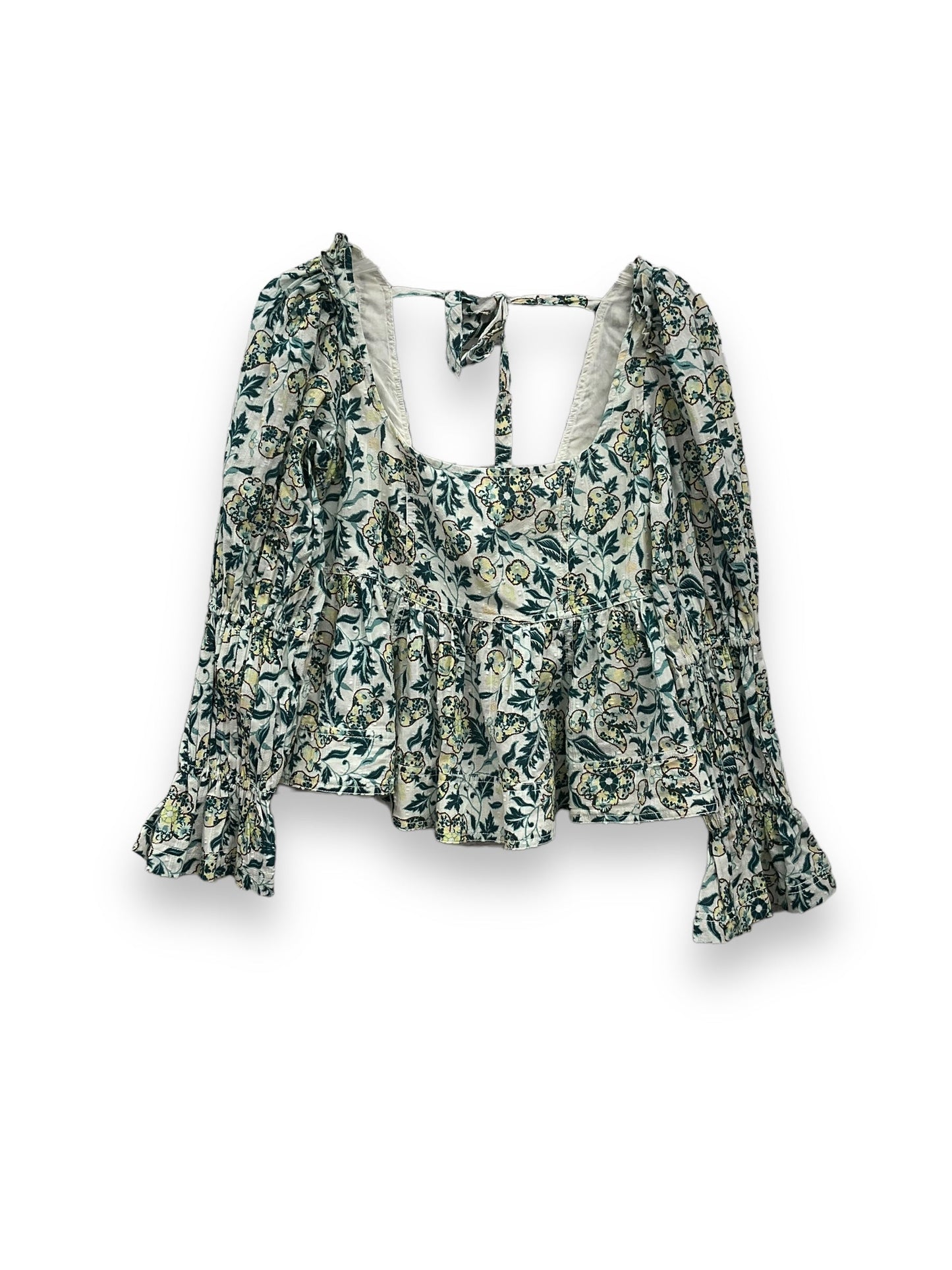 Floral Print Top Long Sleeve Pilcro, Size M