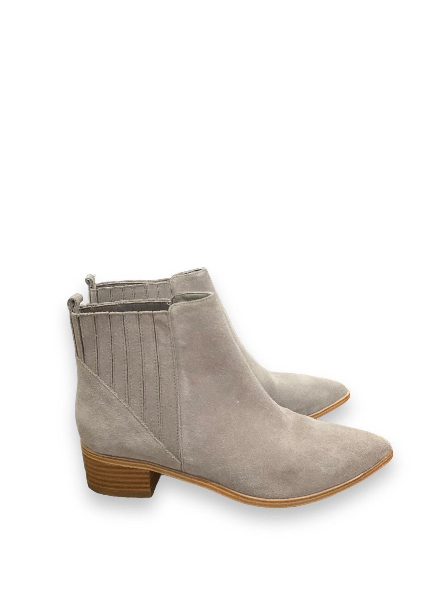 Grey Boots Ankle Heels Marc Fisher, Size 8