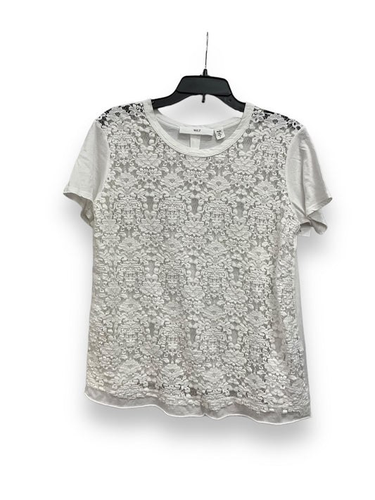 White Top Short Sleeve Wilt, Size S