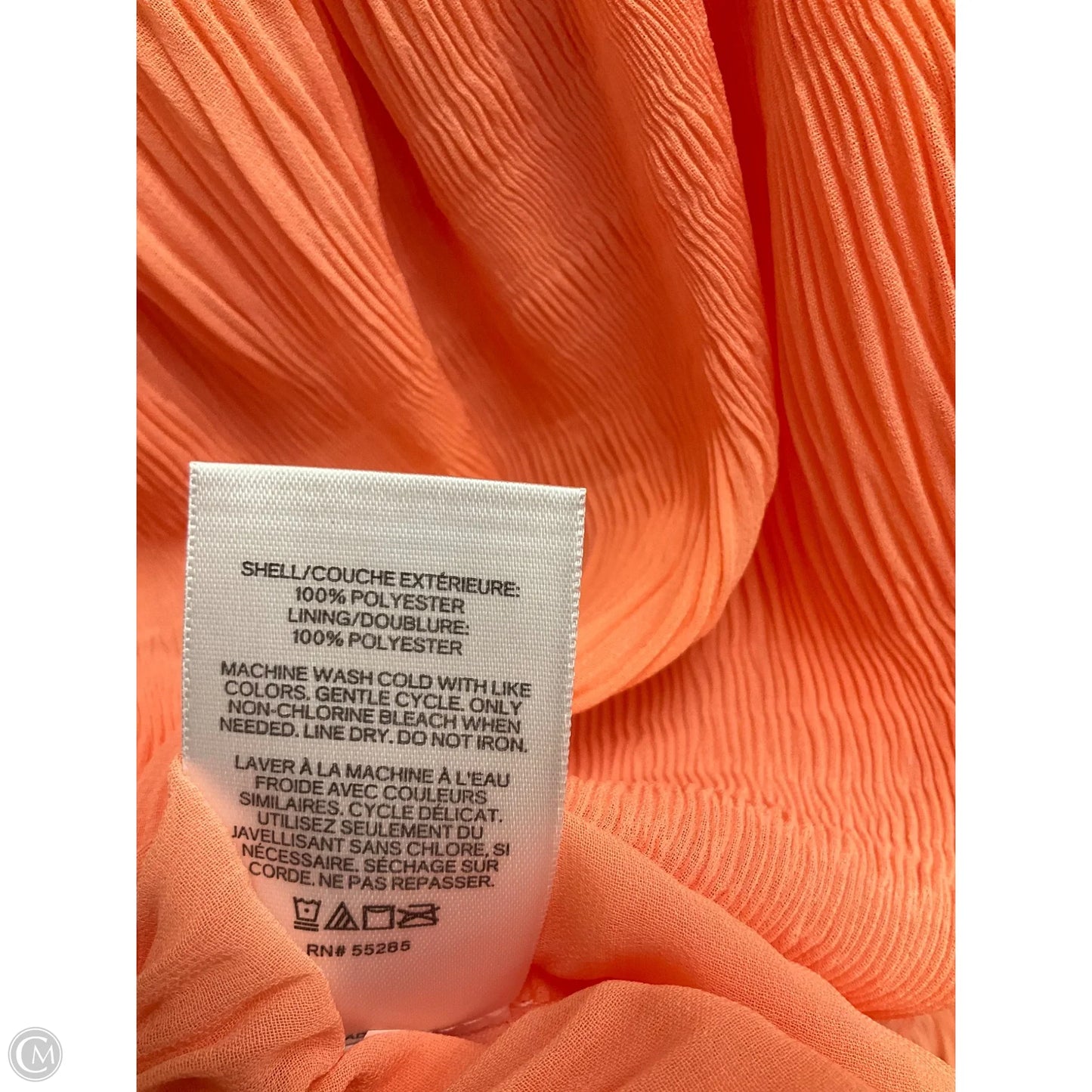 Top 3/4 Sleeve By Express In Orange, Size: Xs