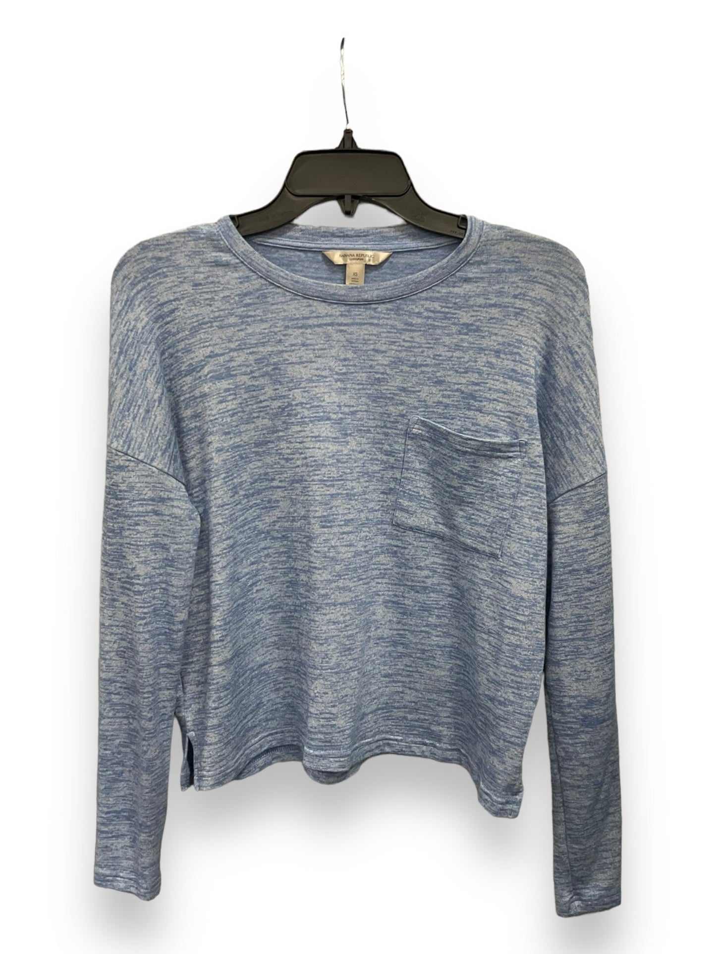 Top Long Sleeve Basic By Banana Republic In Blue, Size: Xs