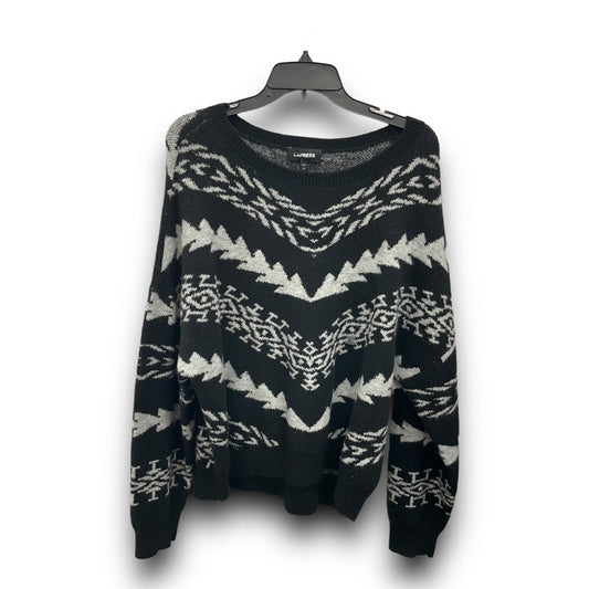 Sweater By Express In Black & Grey, Size: L