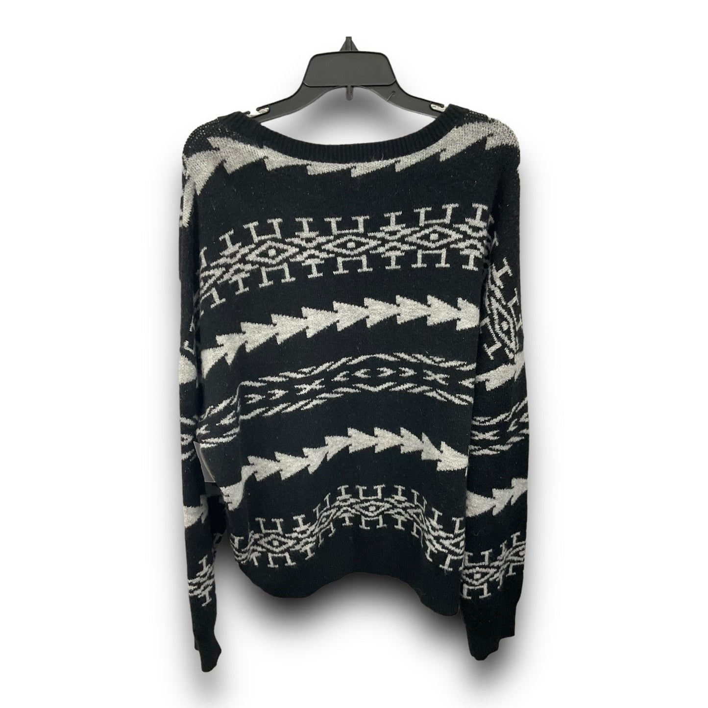 Sweater By Express In Black & Grey, Size: L