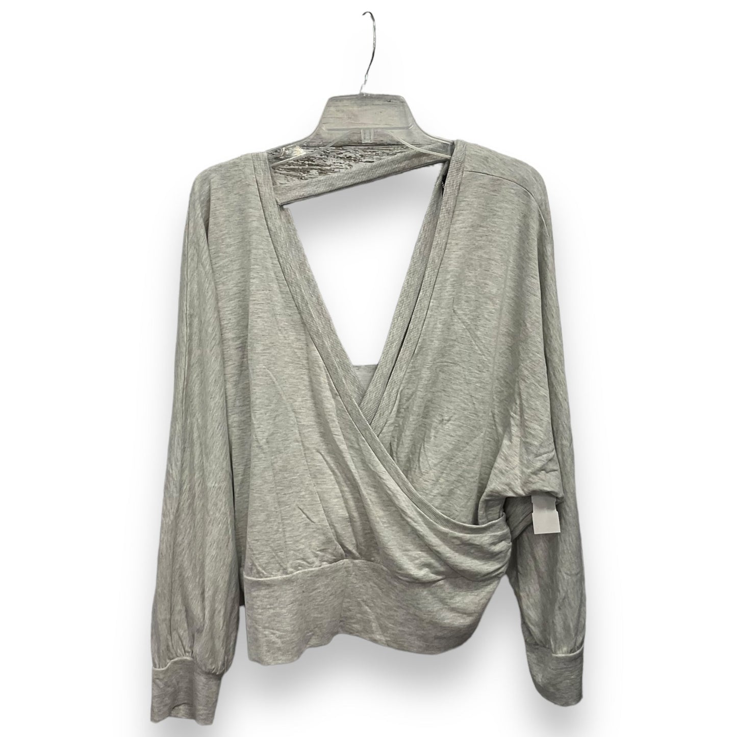 Top Long Sleeve By Express In Grey, Size: Xl