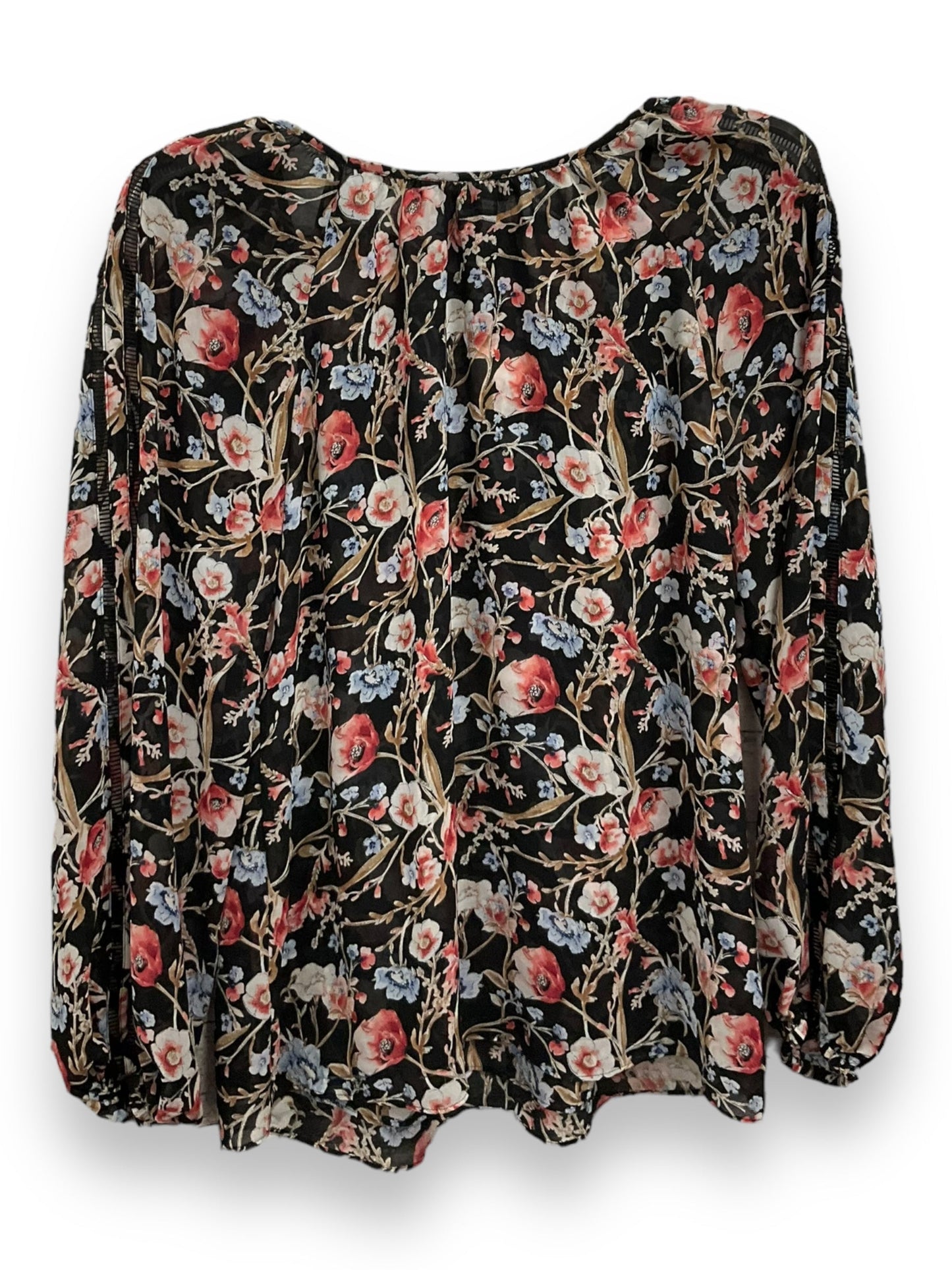 Blouse Long Sleeve By White House Black Market In Floral Print, Size: S