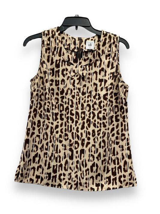 Blouse Sleeveless By Cabi In Animal Print, Size: Xs