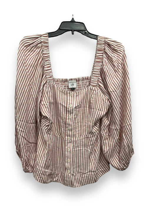 Top Long Sleeve By Cabi In Striped Pattern, Size: S