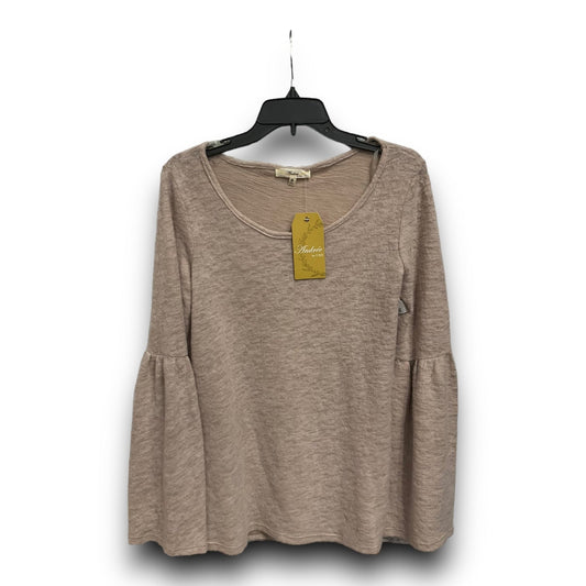 Top Long Sleeve By Andree By Unit In Beige, Size: M