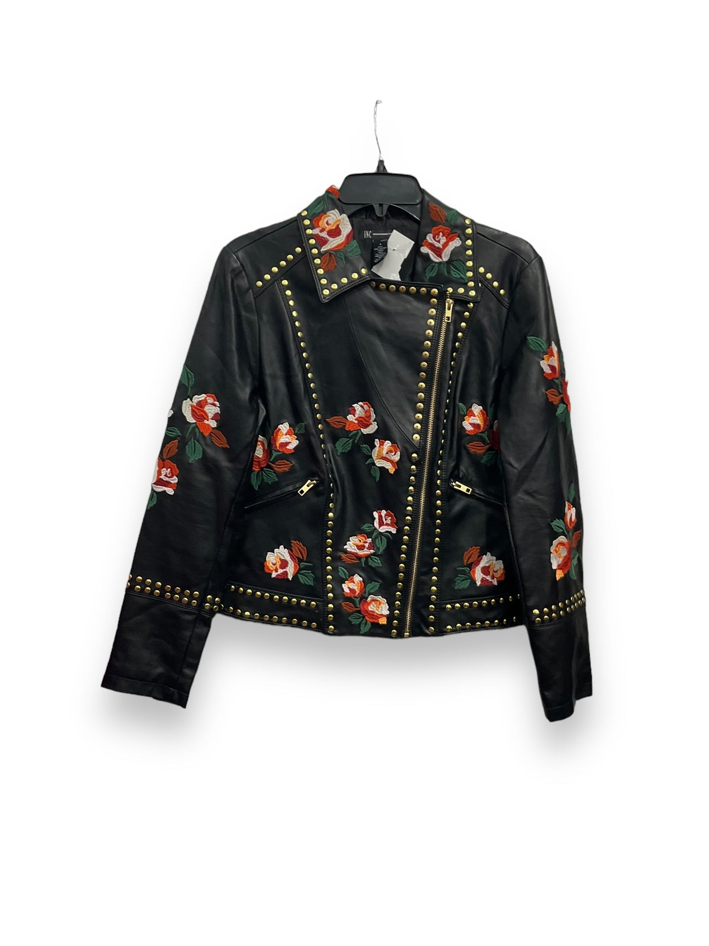 Jacket Moto By Inc In Floral Print, Size: S