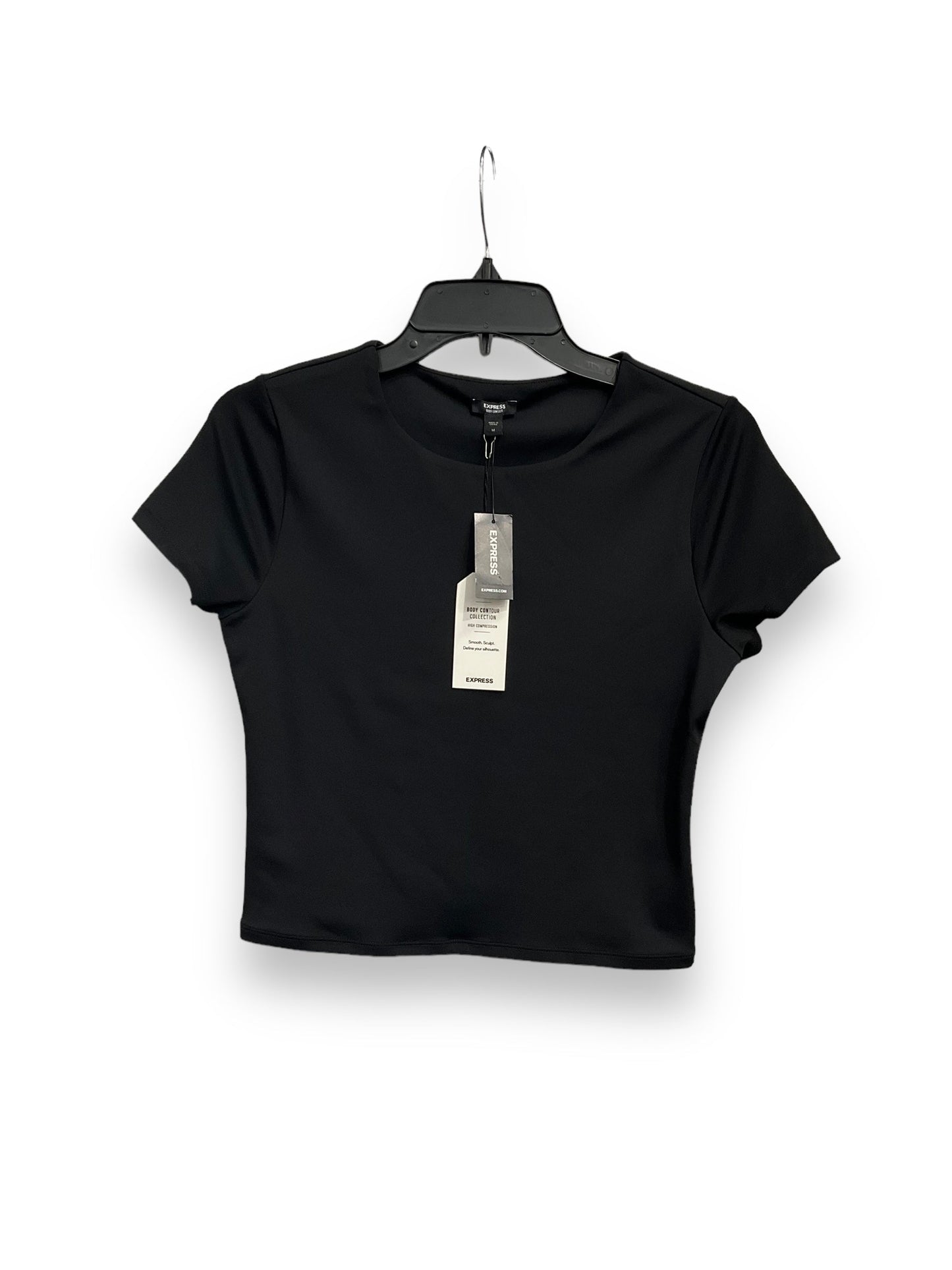 Top Short Sleeve By Express In Black, Size: M