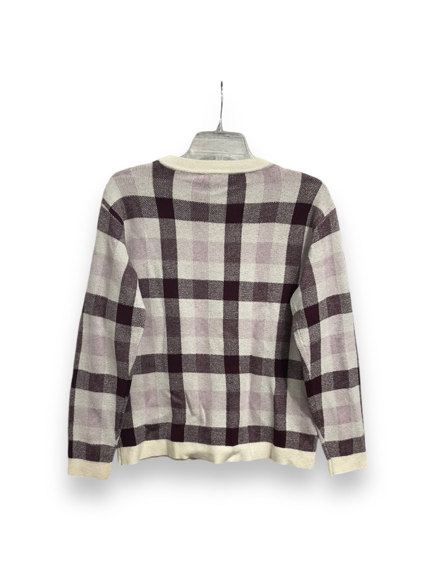 Sweater By Ann Taylor In Plaid Pattern, Size: S