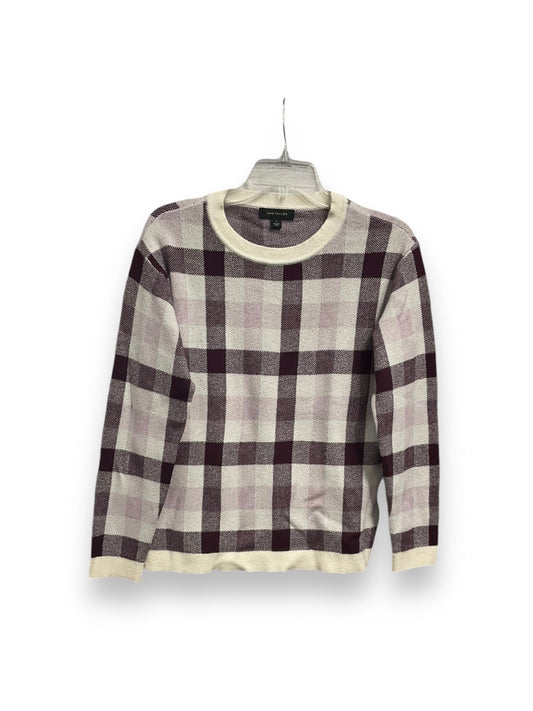 Sweater By Ann Taylor In Plaid Pattern, Size: S