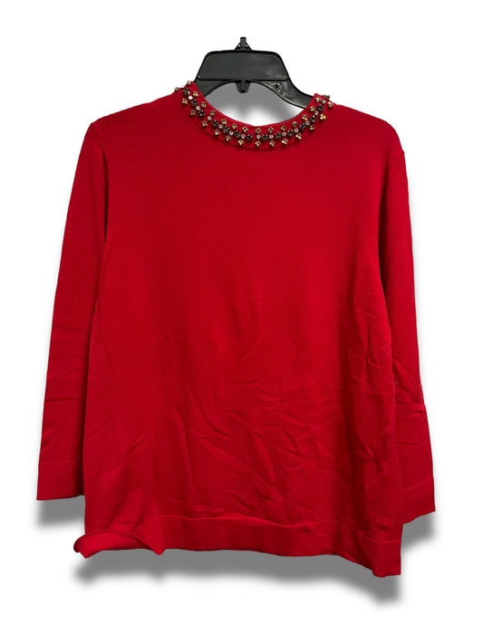 Top Long Sleeve By Ann Taylor In Red, Size: Xl