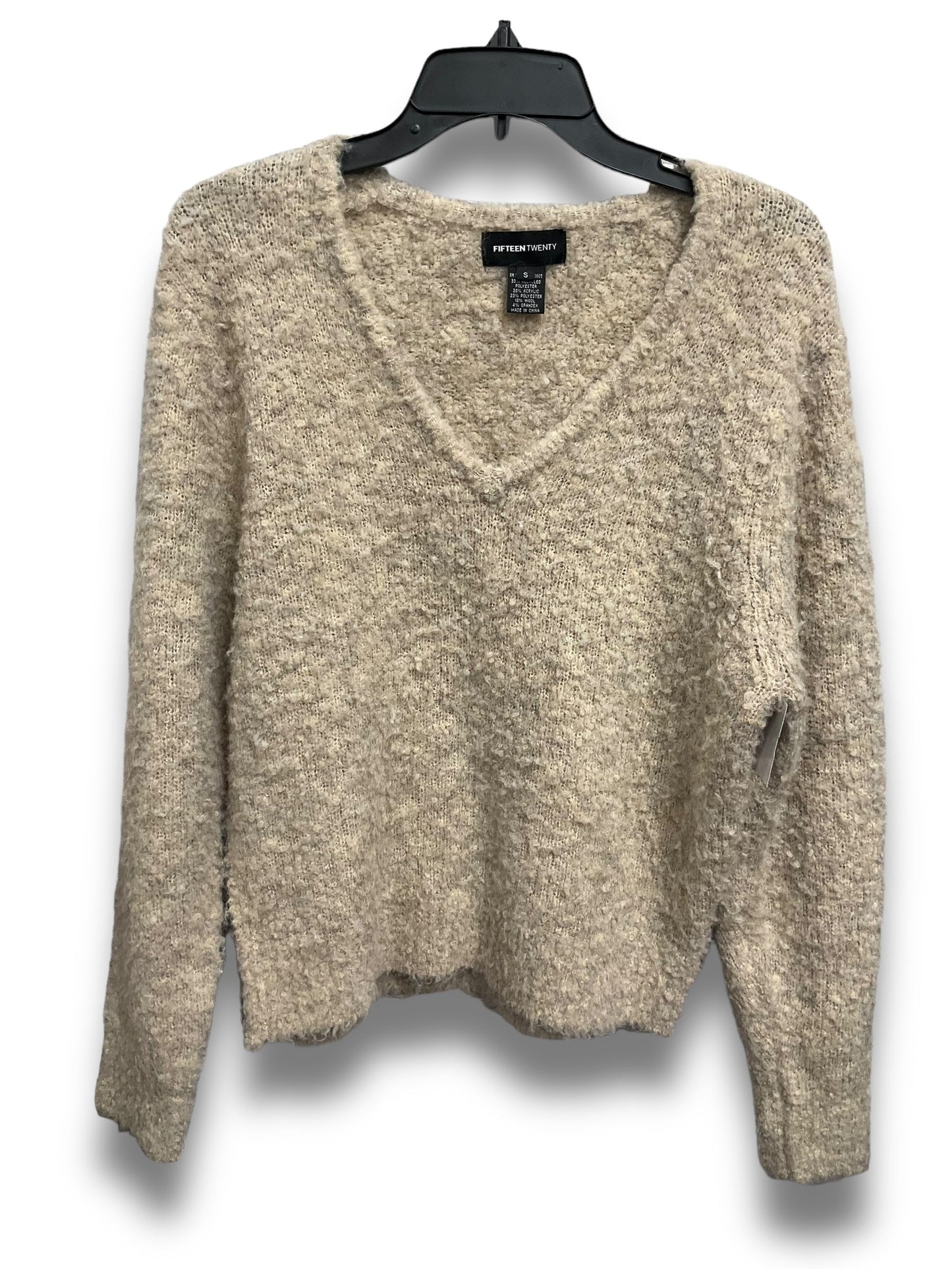 Sweater By Fifteen Twenty In Beige, Size: S