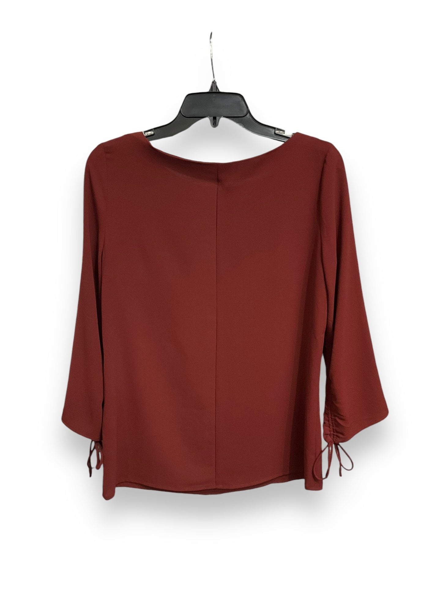 Blouse Long Sleeve By Banana Republic In Red, Size: Xs