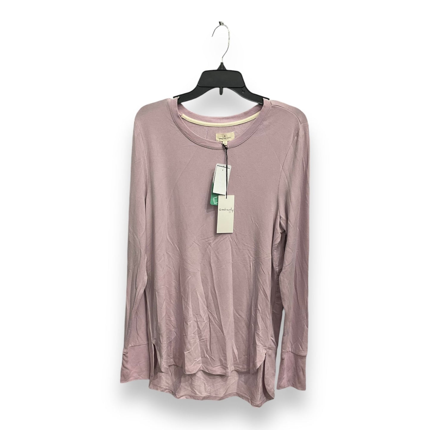 Top Long Sleeve By Thread And Supply In Purple, Size: L