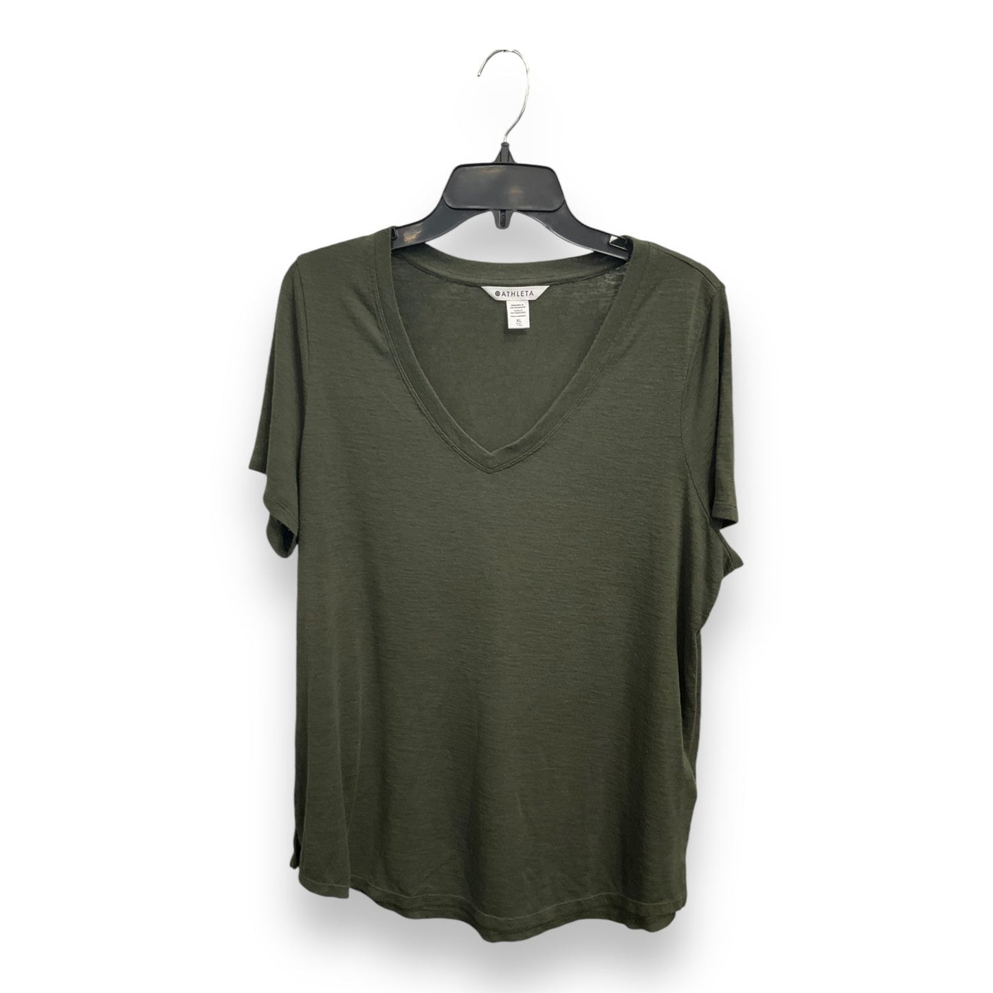 Top Short Sleeve By Athleta In Green, Size: Xl