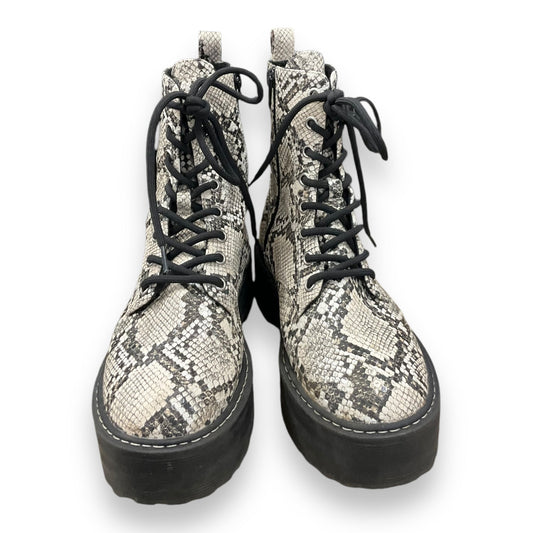 Boots Combat By Divided In Snakeskin Print, Size: 7