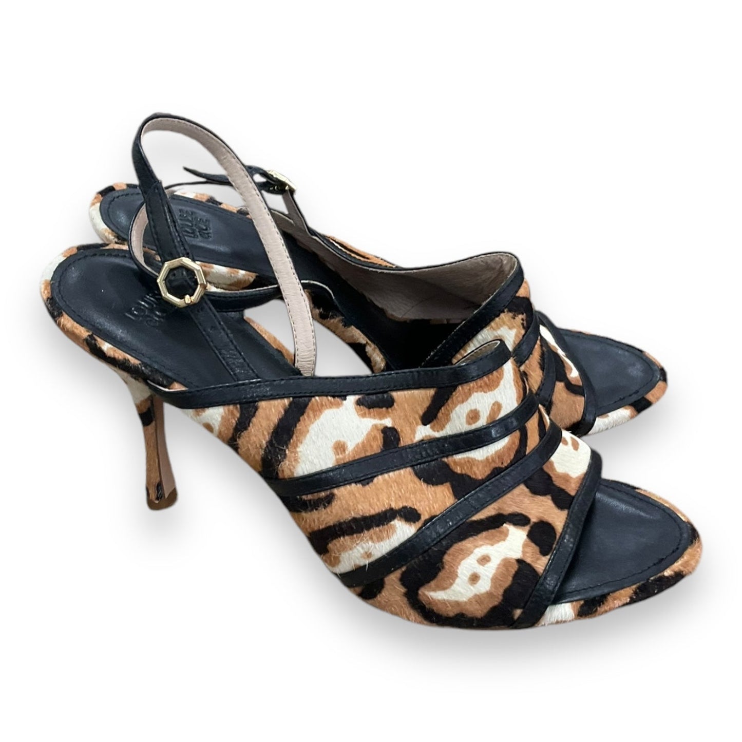 Sandals Heels Stiletto By Louise Et Cie In Animal Print, Size: 10