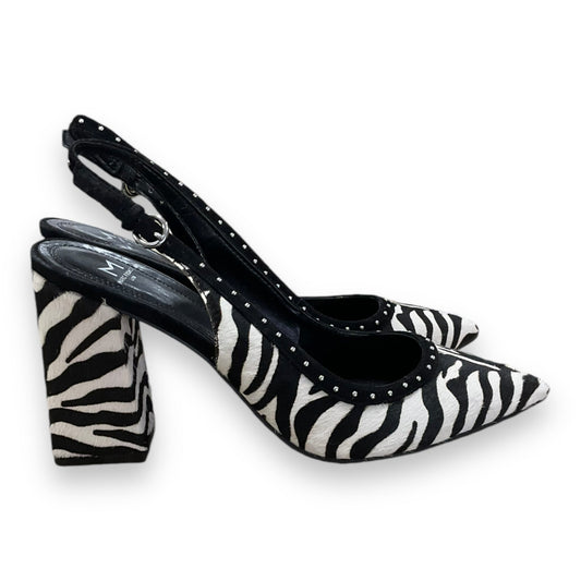 Shoes Heels Block By Marc Fisher In Zebra Print, Size: 7.5