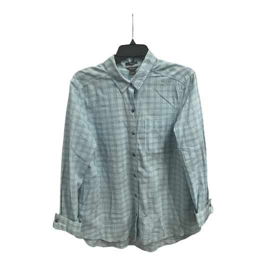 Top Long Sleeve By Eddie Bauer In Blue, Size: L