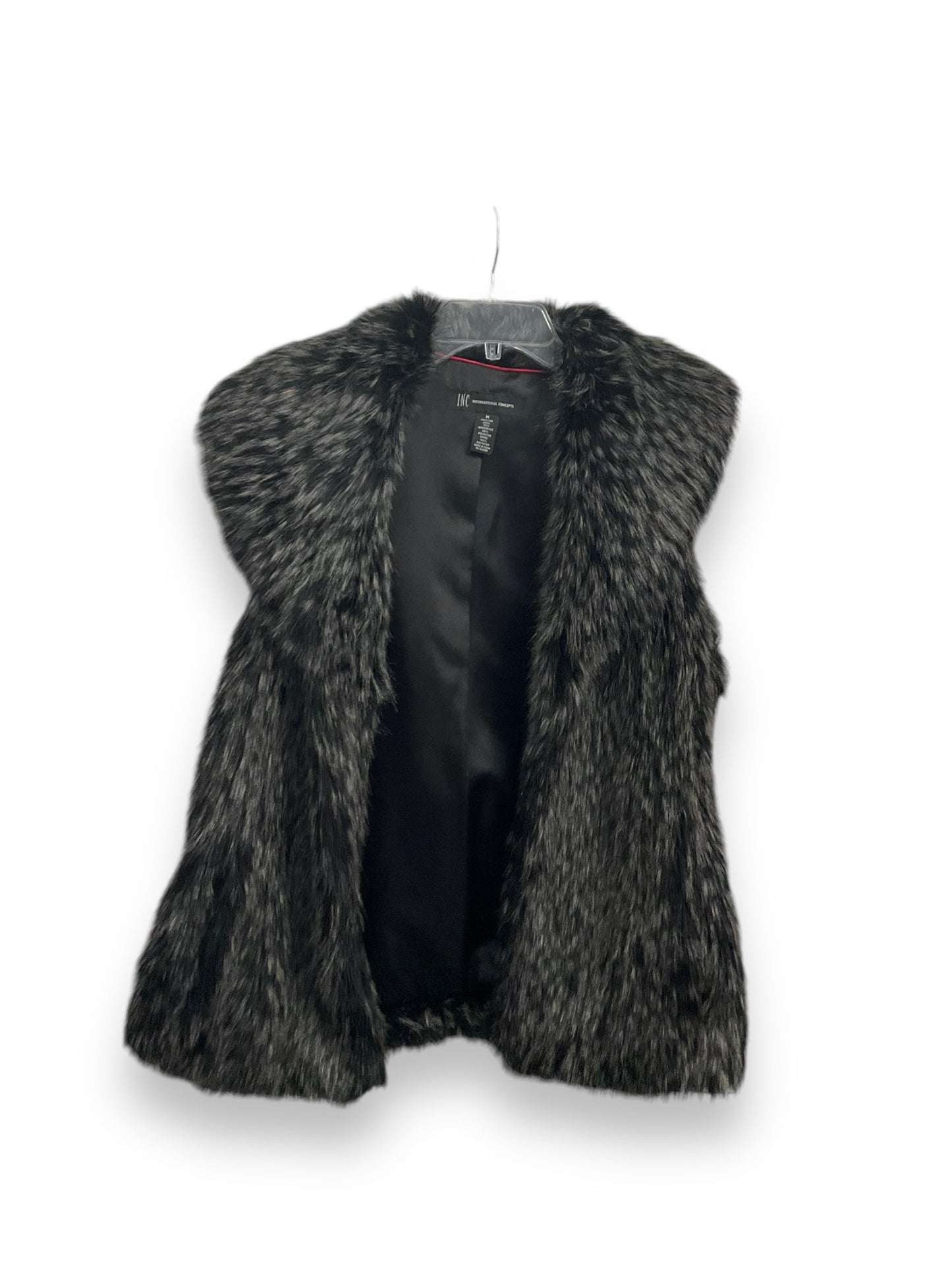 Vest Faux Fur & Sherpa By Inc In Grey, Size: M