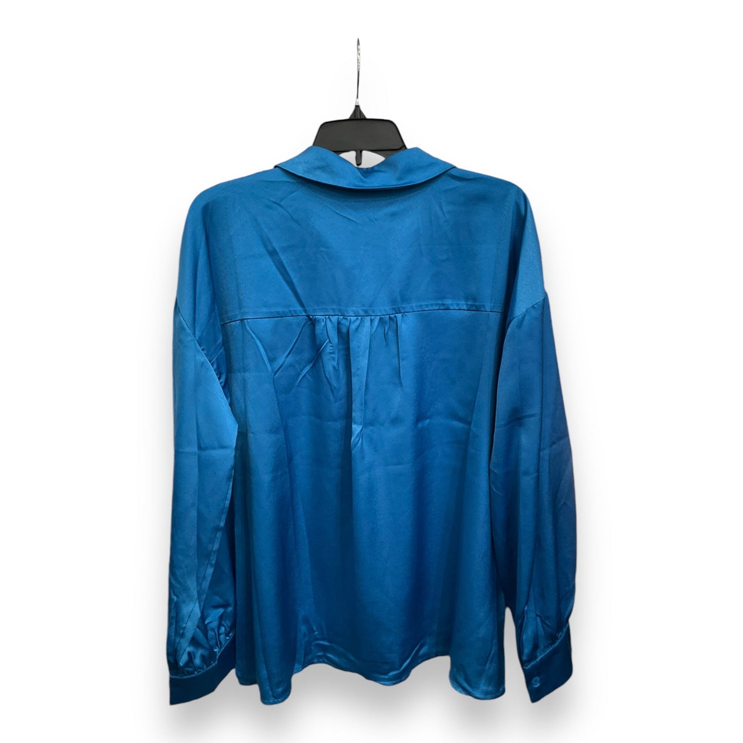 Blouse Long Sleeve By Cmc In Blue, Size: L