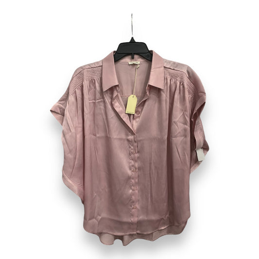 Blouse Short Sleeve By Jodifl In Pink, Size: M