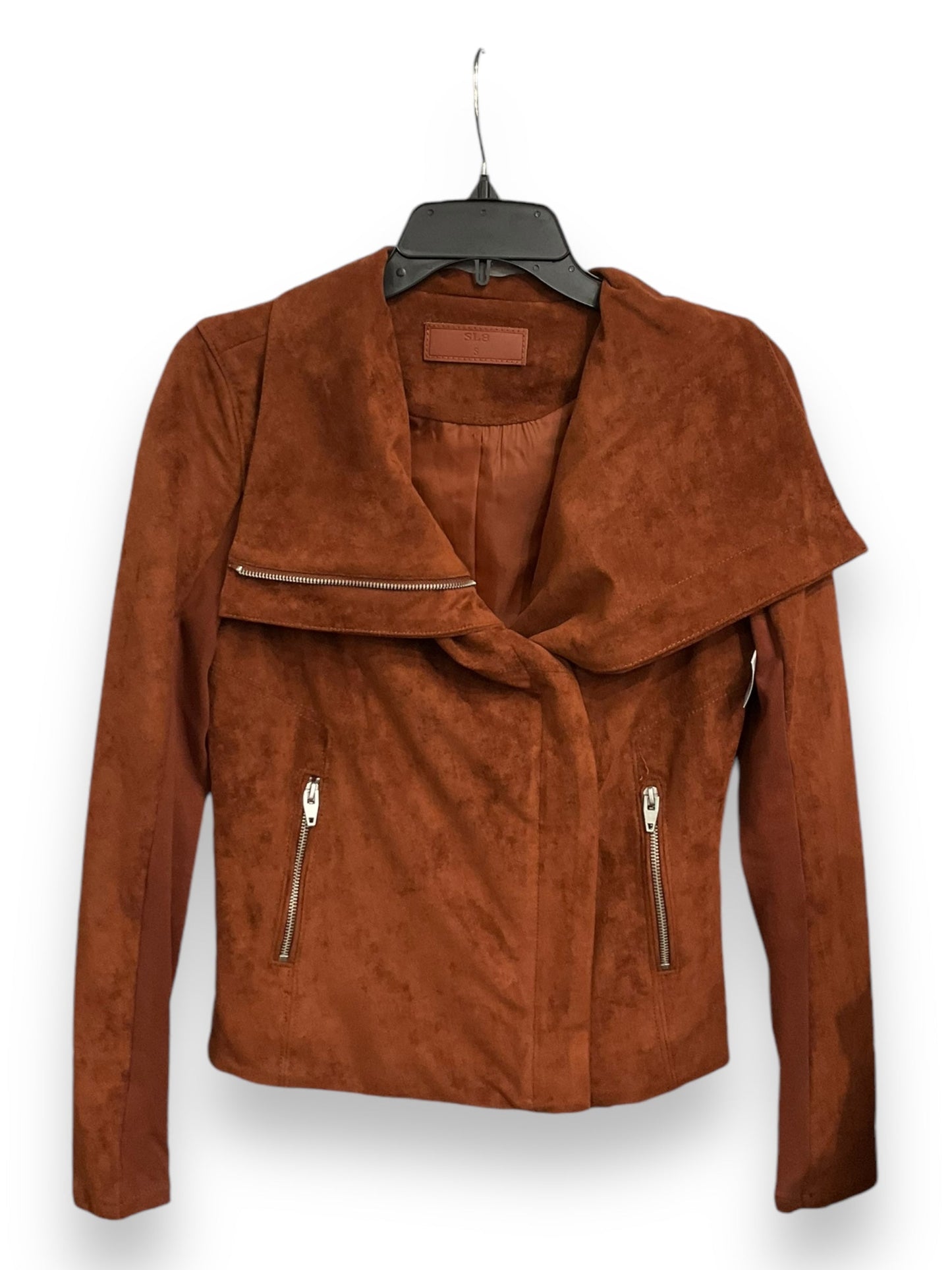 Jacket Moto By Cmc In Brown, Size: S