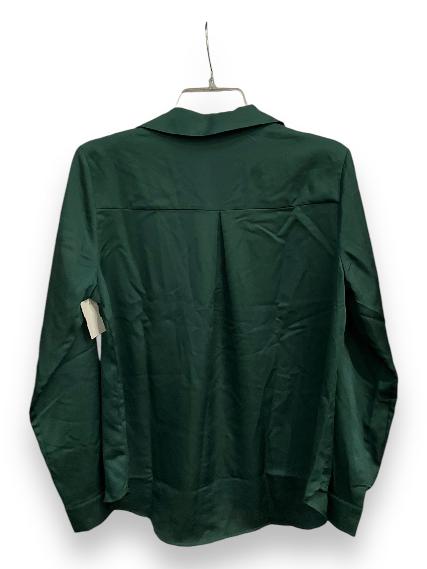 Blouse Long Sleeve By Pleione In Green, Size: M