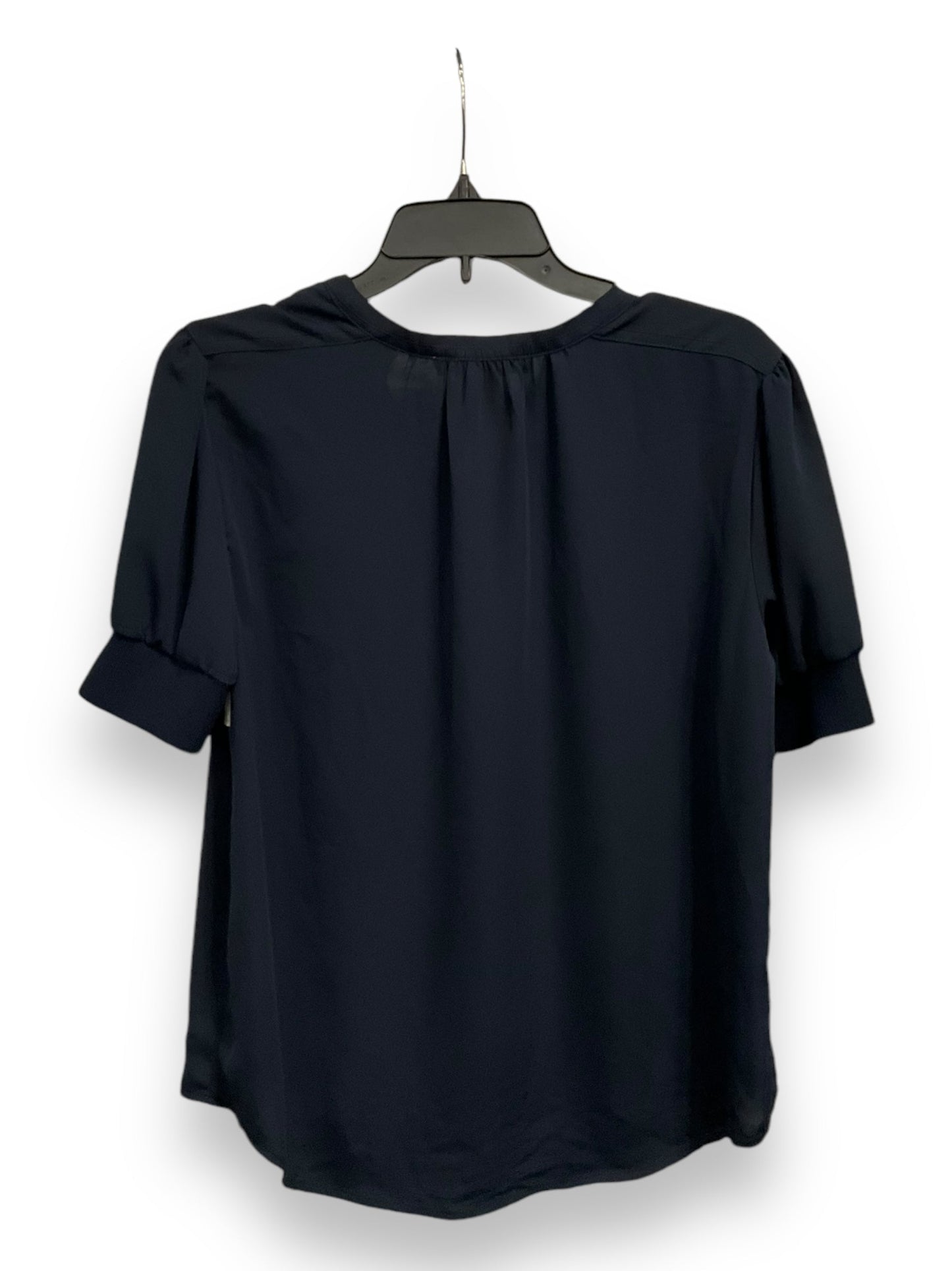 Blouse Short Sleeve By Catherine Malandrino In Navy, Size: M