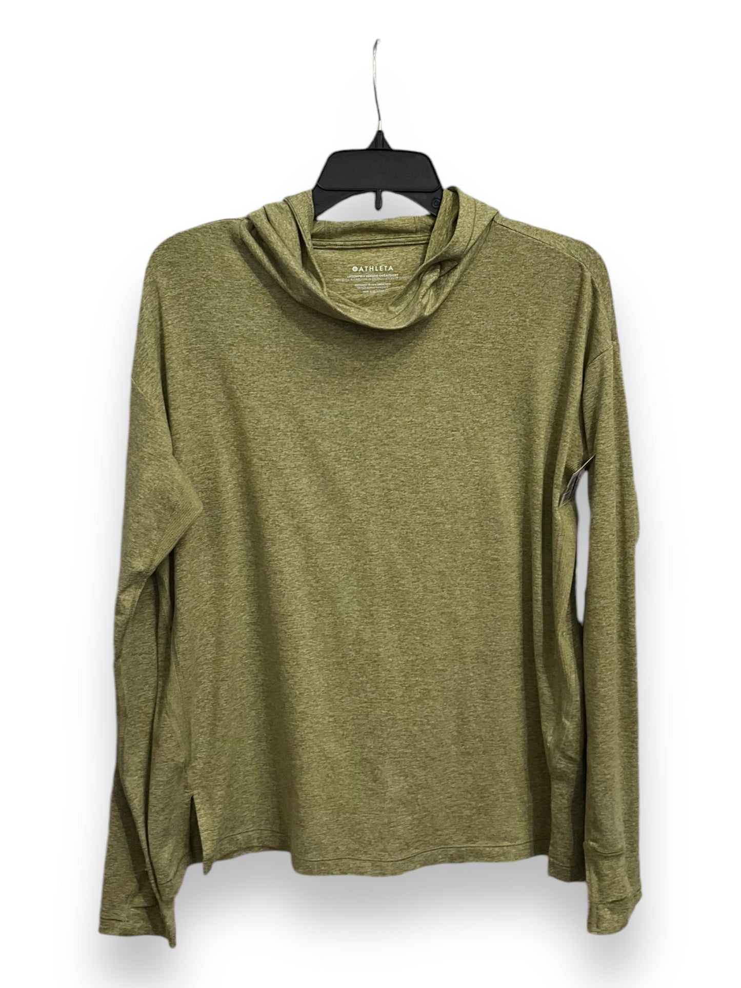 Athletic Top Long Sleeve Hoodie By Athleta In Green, Size: M