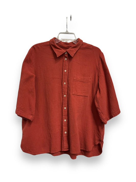 Top Short Sleeve By J. Crew In Red, Size: 2x