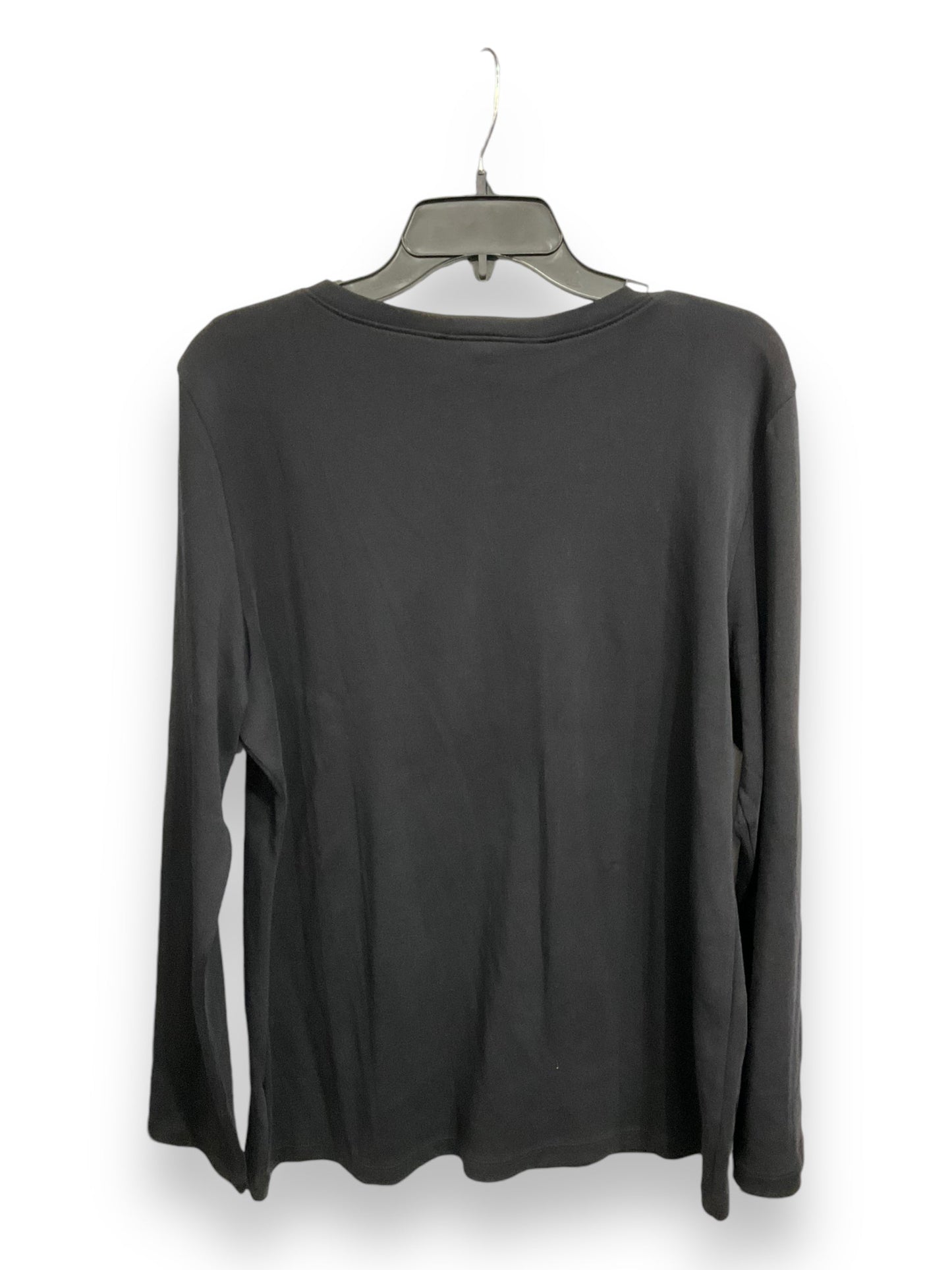 Top Long Sleeve By Karen Scott In Black, Size: Xl