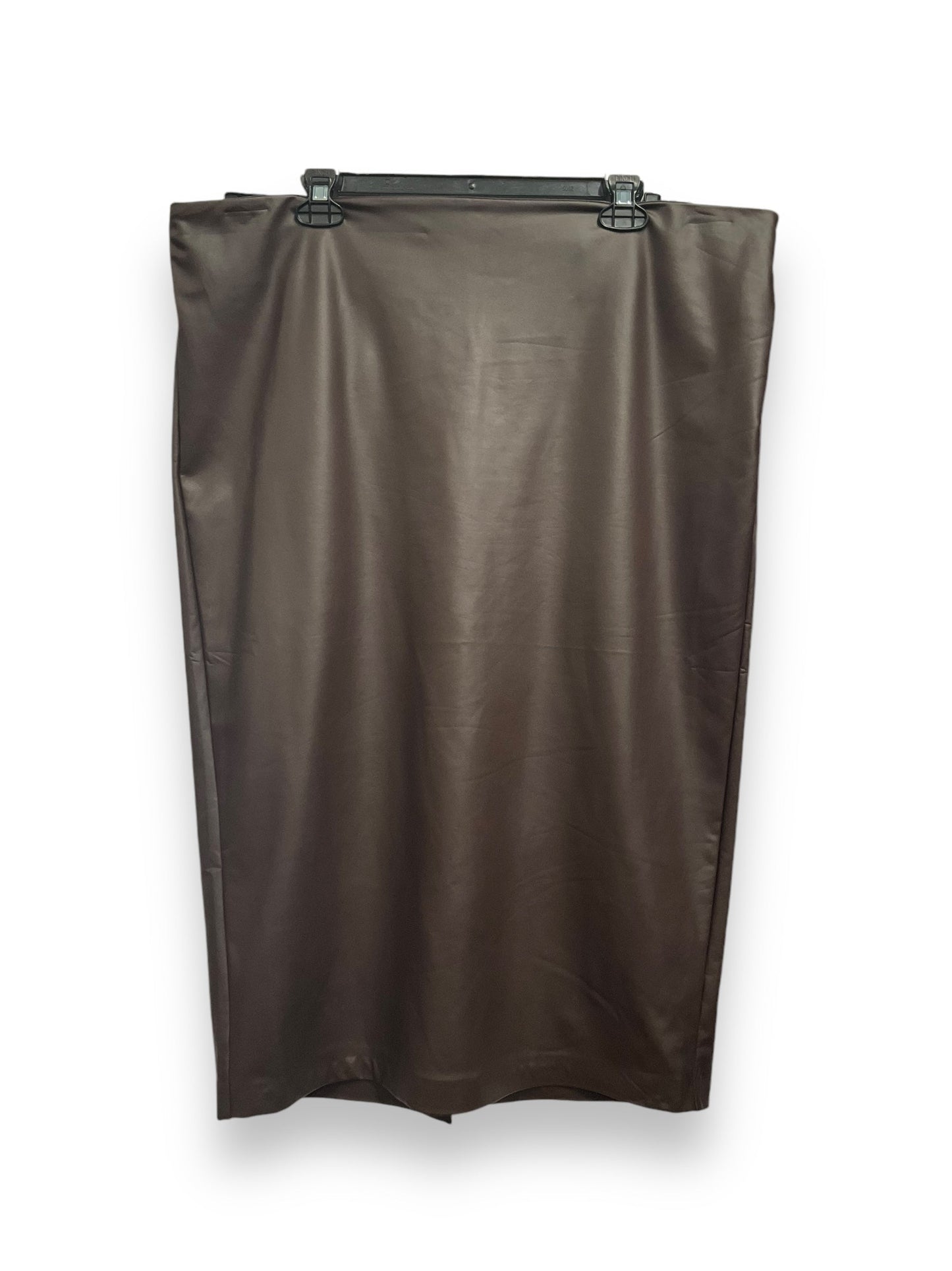 Skirt Midi By Eloquii In Brown, Size: 1x