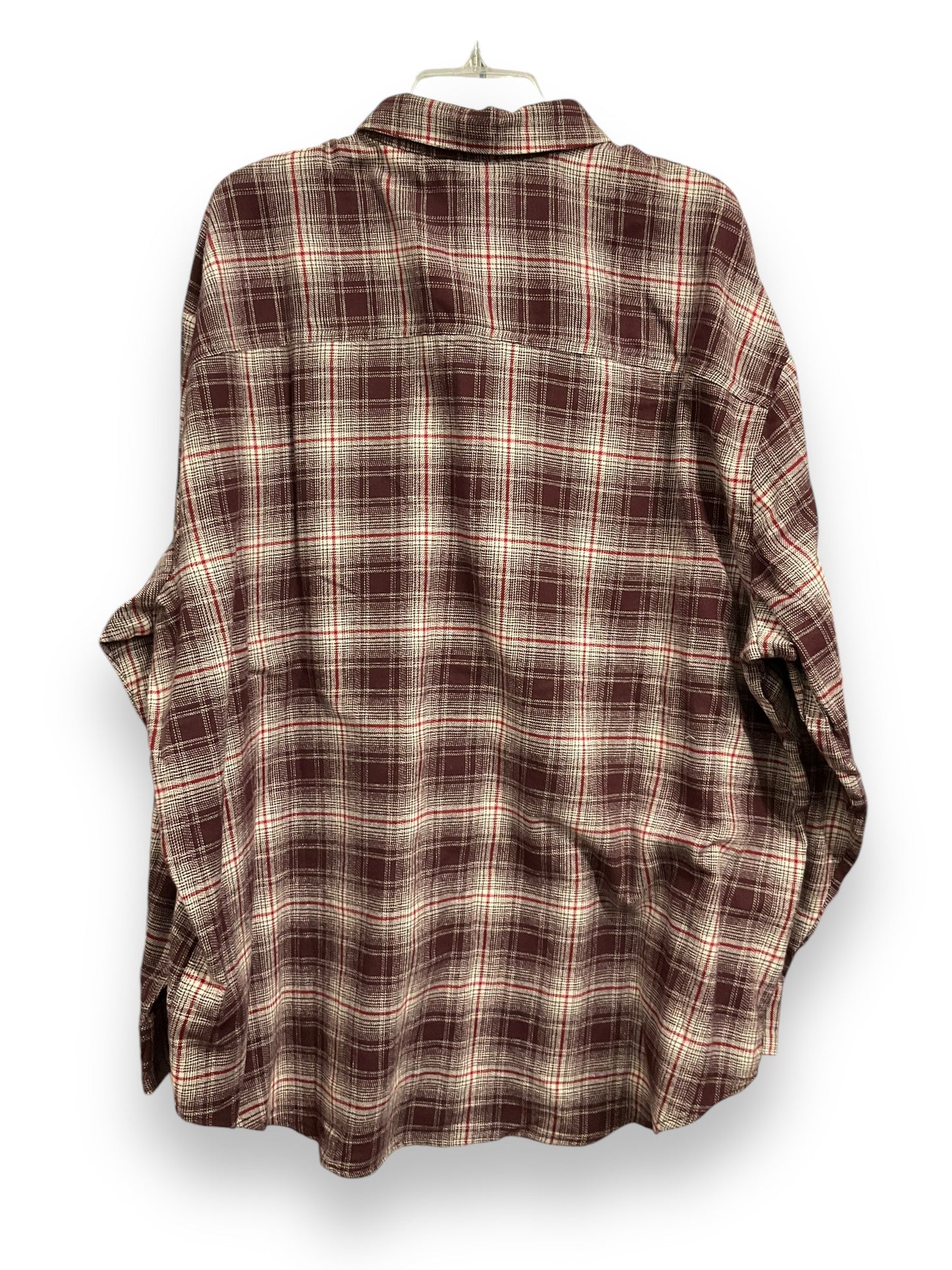 Top Long Sleeve By Old Navy In Plaid Pattern, Size: Xxl