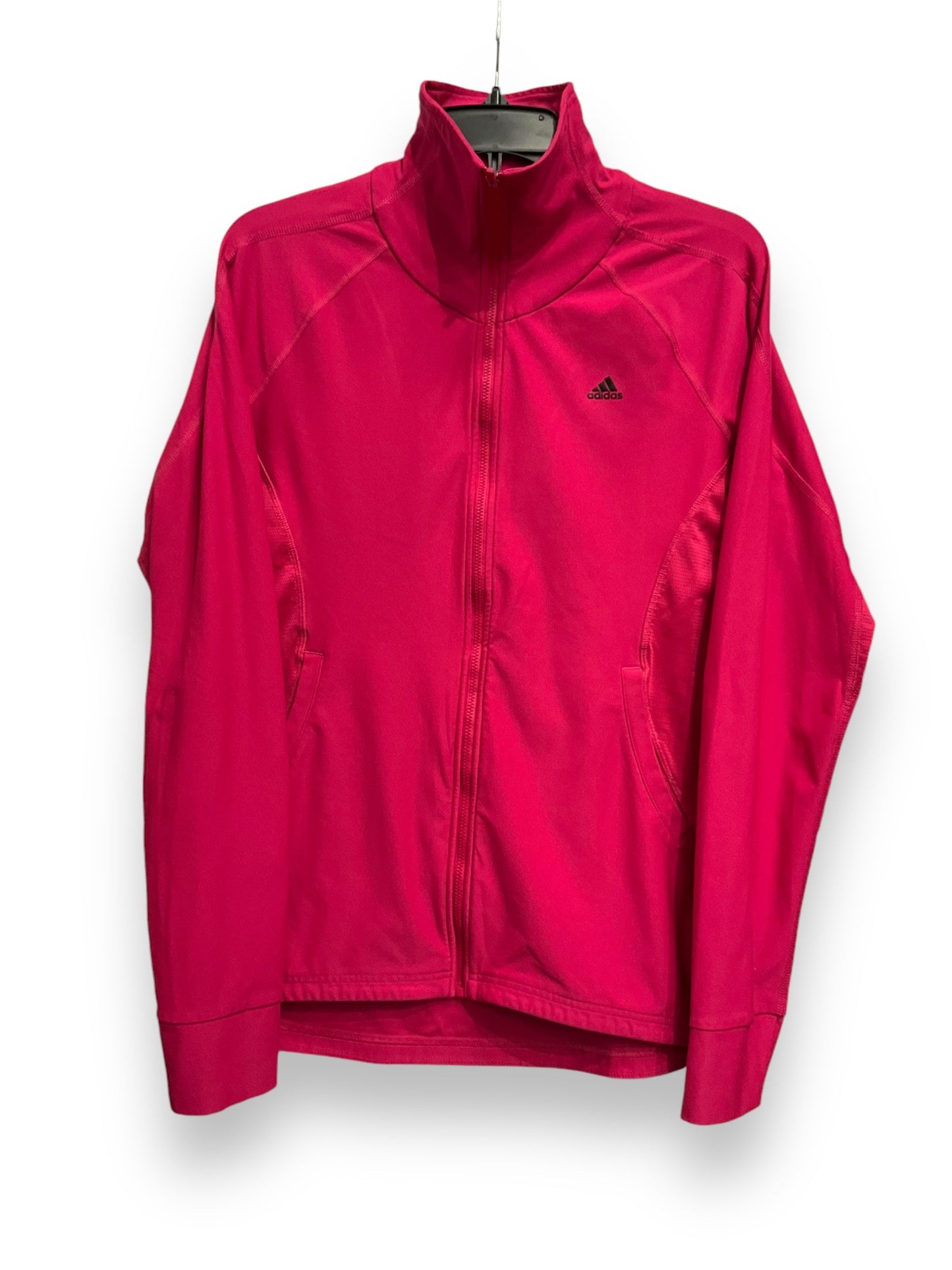 Athletic Jacket By Adidas In Pink, Size: M