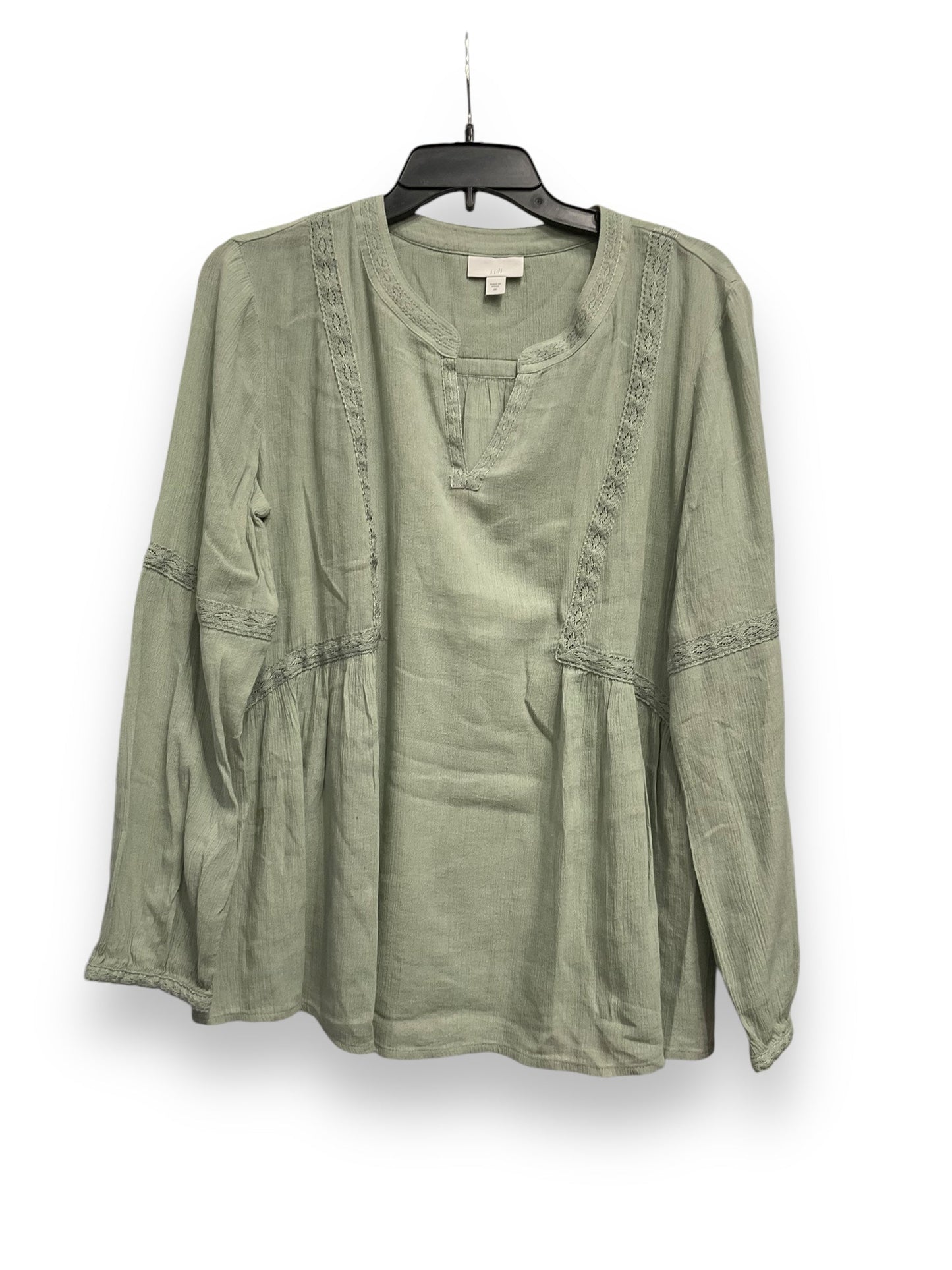 Top Long Sleeve By J. Jill In Green, Size: Xs