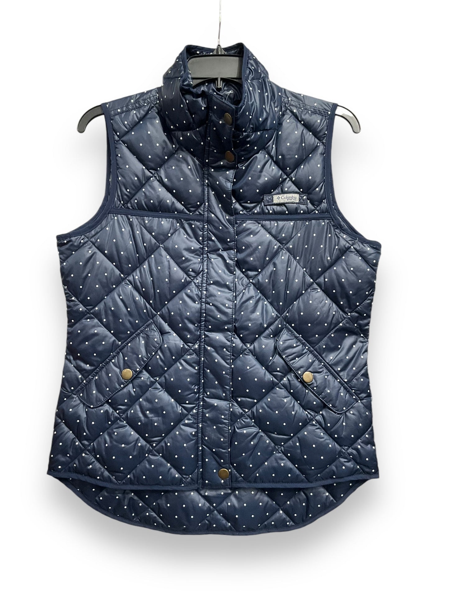 Vest Puffer & Quilted By Columbia In Polkadot Pattern, Size: S