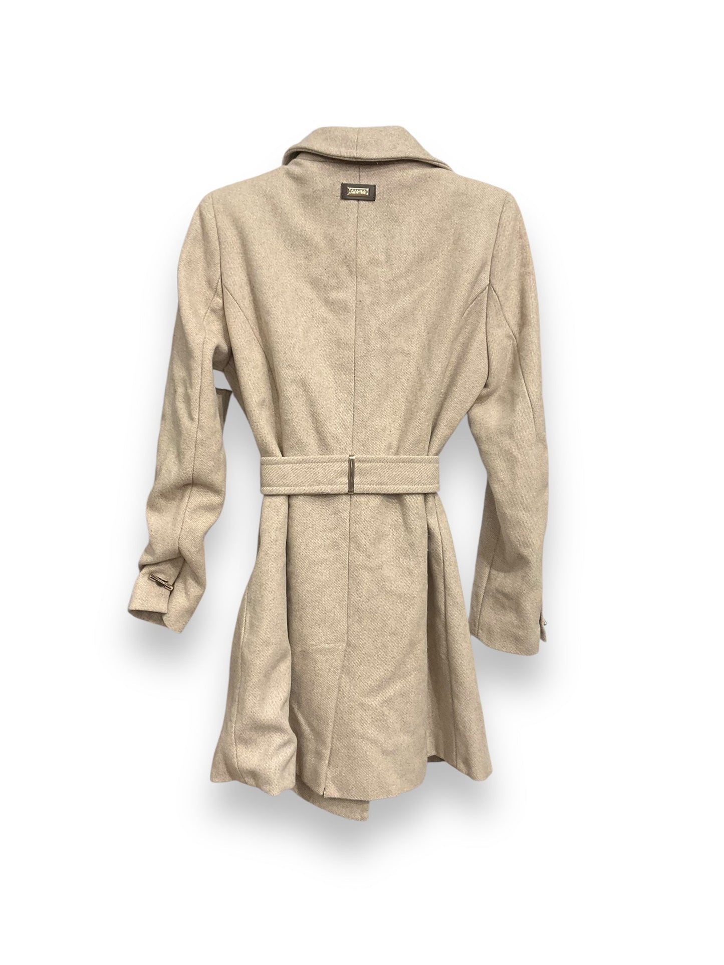 Coat Trench Coat By Calvin Klein In Beige, Size: S