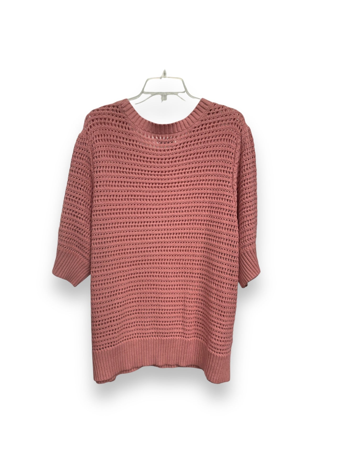 Sweater Short Sleeve By Sonoma In Pink, Size: 3x