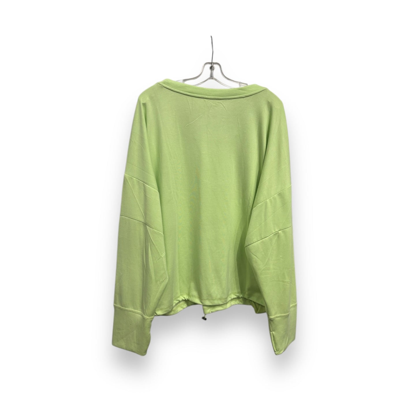 Athletic Top Long Sleeve Collar By Nine West In Green, Size: 3x