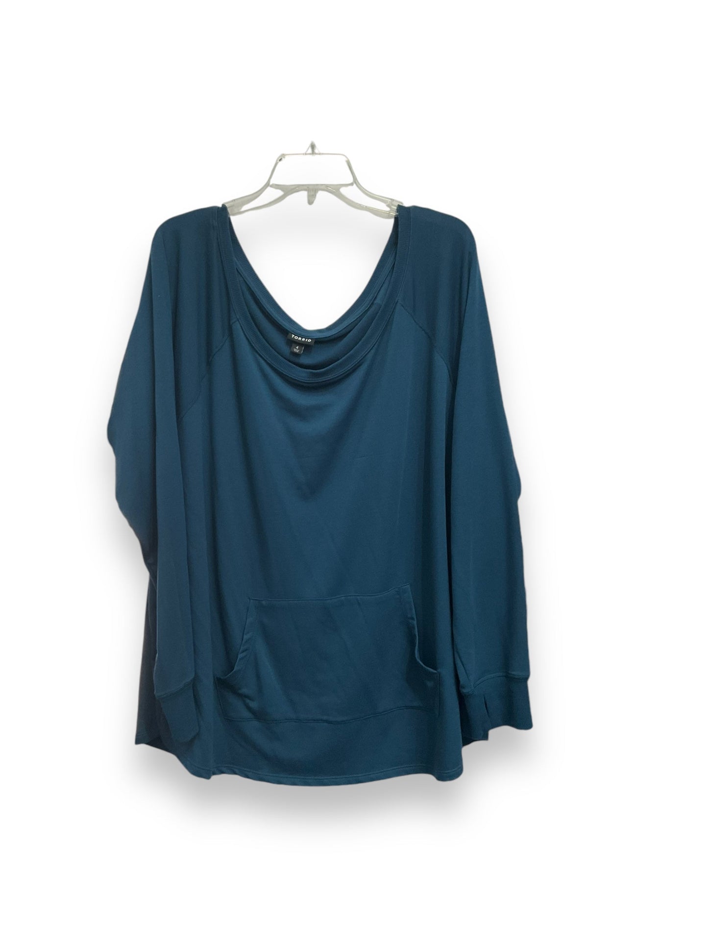 Top Long Sleeve By Torrid In Blue, Size: 4x