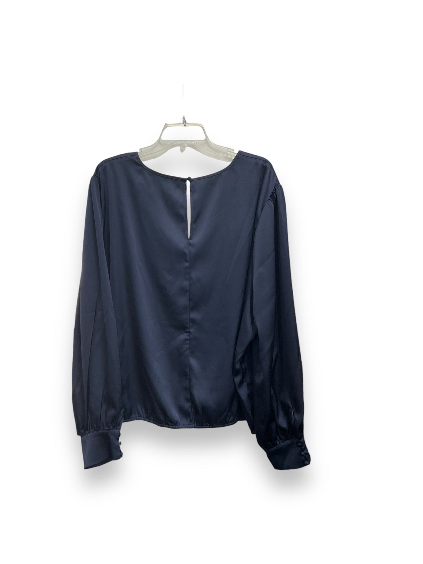 Blouse Long Sleeve By Good American In Blue, Size: 4x