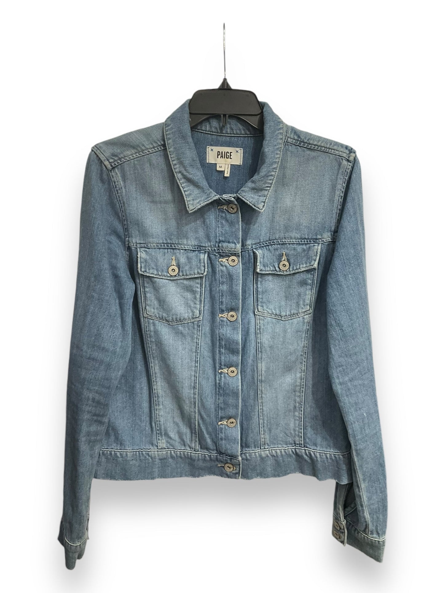 Jacket Denim By Paige In Blue, Size: M