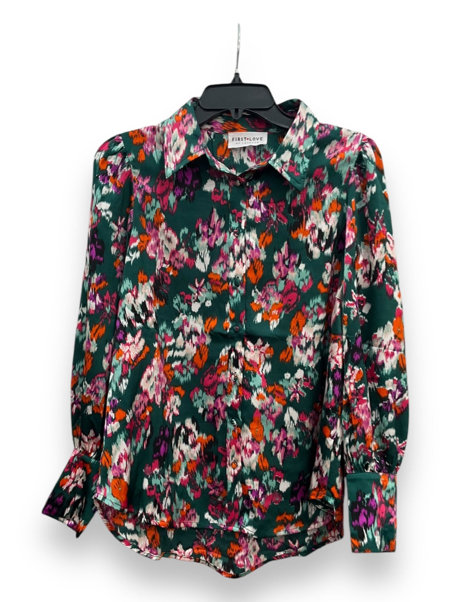 Blouse Long Sleeve By First Love In Multi-colored, Size: S