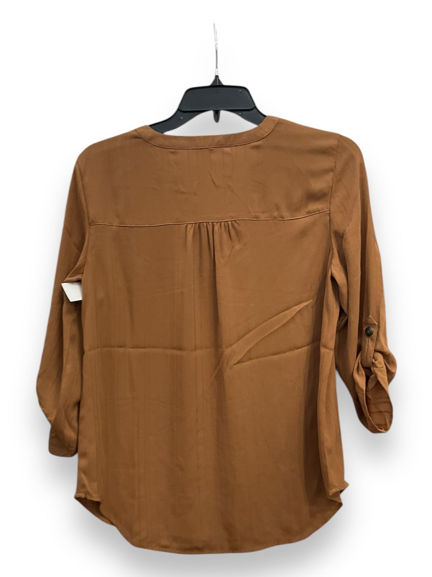 Blouse 3/4 Sleeve By Maurices In Brown, Size: Xs